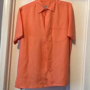 Linea Uomo Men’s Peach Linen Shirt